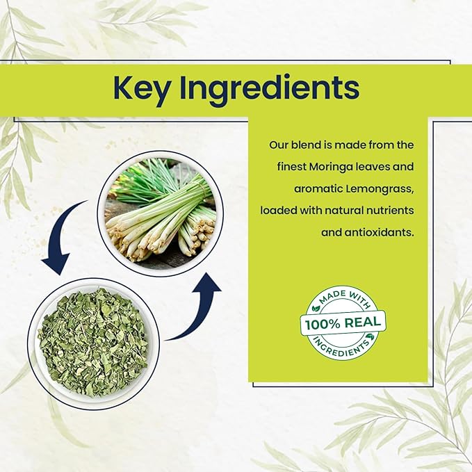 Pure Moringa Leaves Tea Blend with Lemongrass