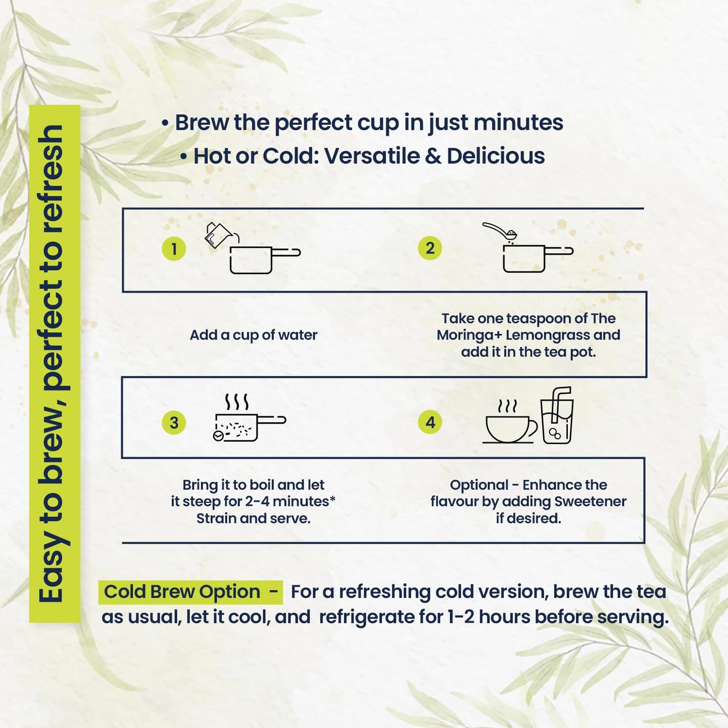Pure Moringa Leaves Tea Blend with Lemongrass