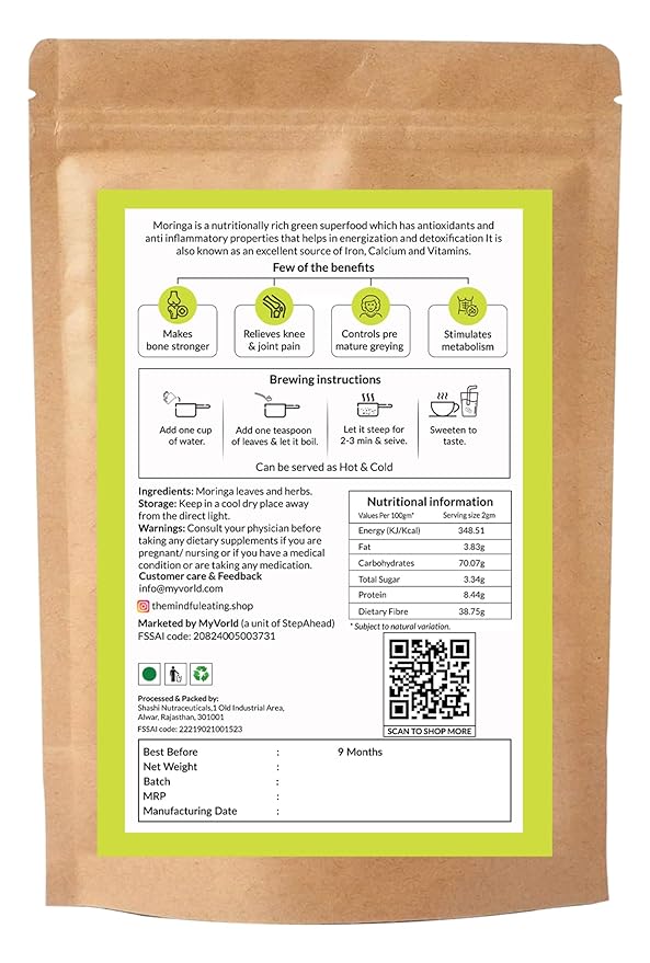 Pure Moringa Leaves Tea Blend with Lemongrass