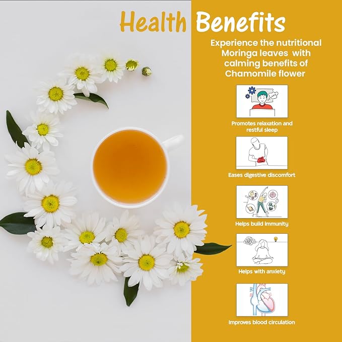 Pure Moringa Leaves Tea Blend with Chammomile