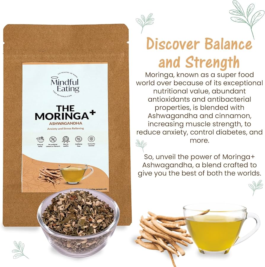 Pure Moringa Leaves Tea Blend with Ashwagandha