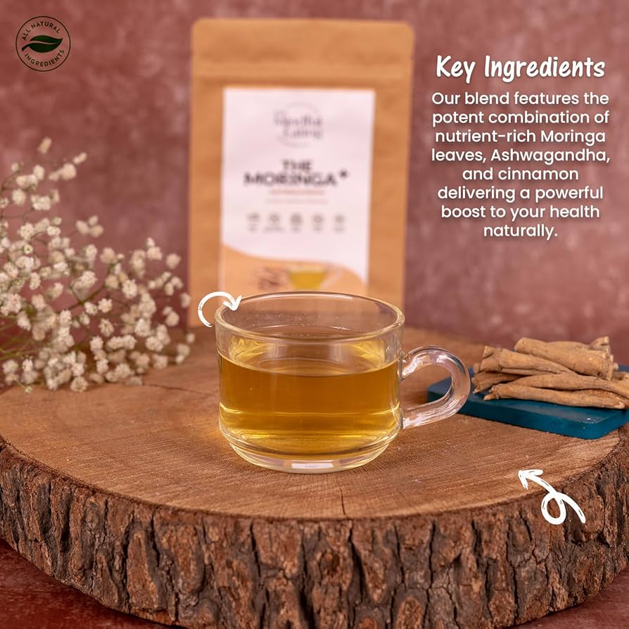 Pure Moringa Leaves Tea Blend with Ashwagandha