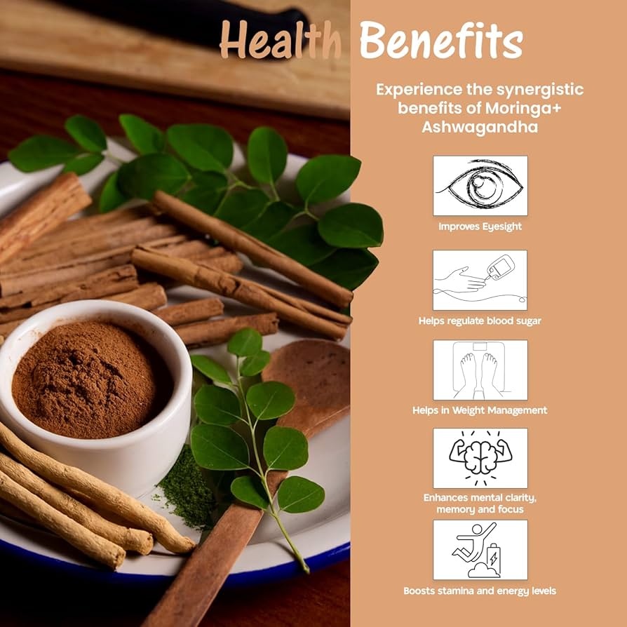 Pure Moringa Leaves Tea Blend with Ashwagandha
