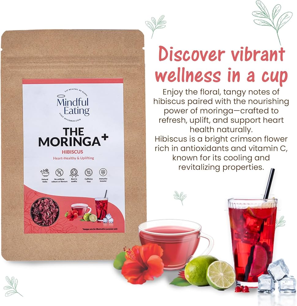 Pure Moringa Leaves Tea Blend with Hibiscus
