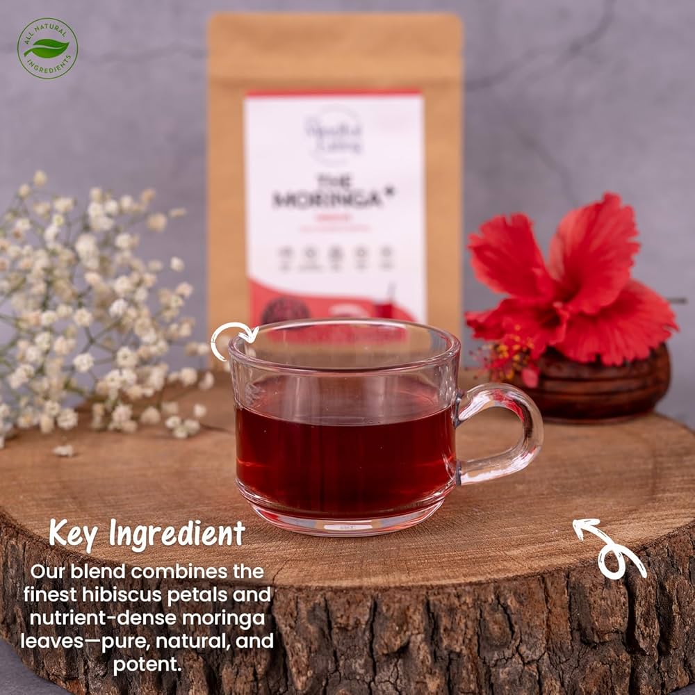 Pure Moringa Leaves Tea Blend with Hibiscus