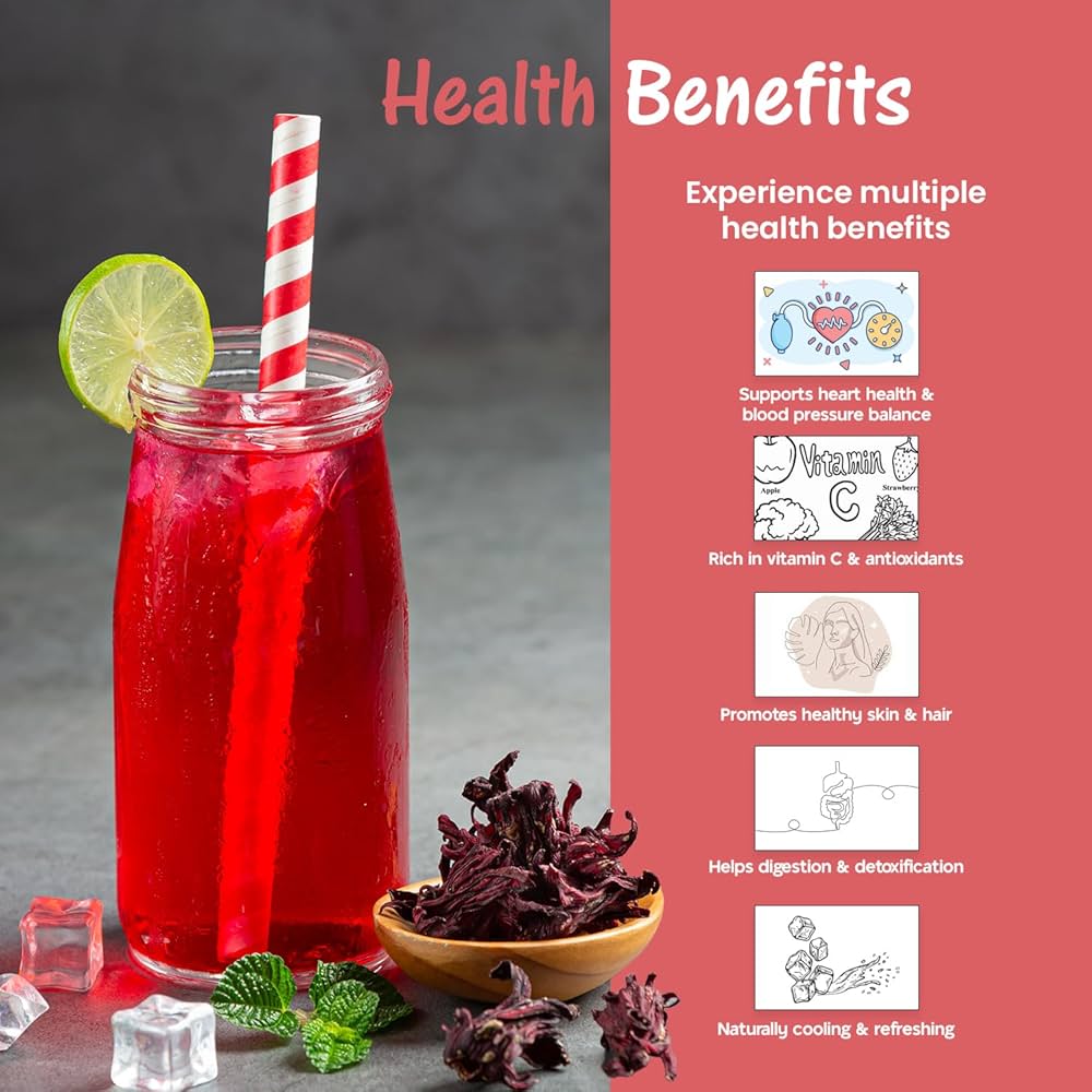 Pure Moringa Leaves Tea Blend with Hibiscus