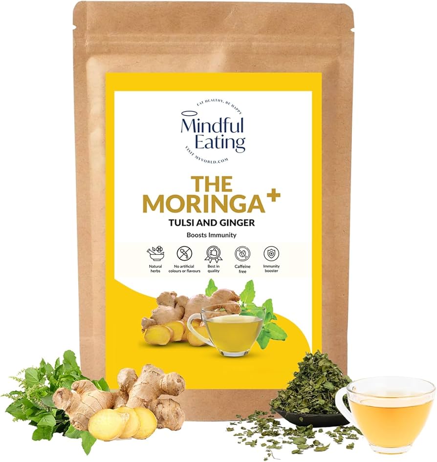 Pure Moringa Leaves Tea Blend with Tulsi & Ginger
