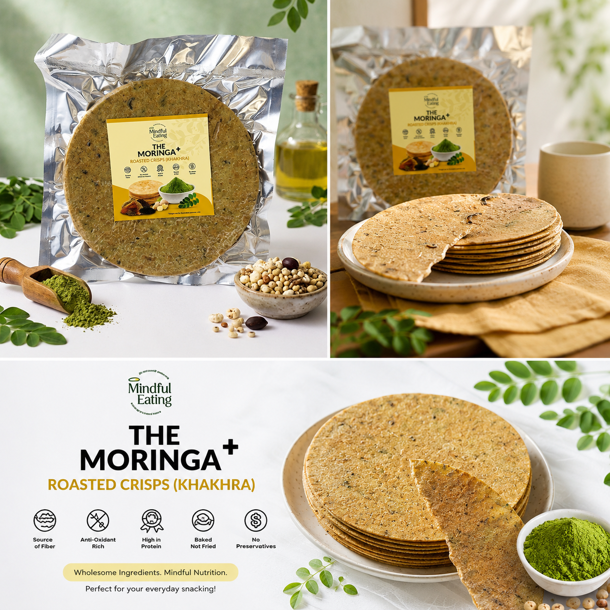 Roasted Chickpeas Khakhar with Moringa - 200gm