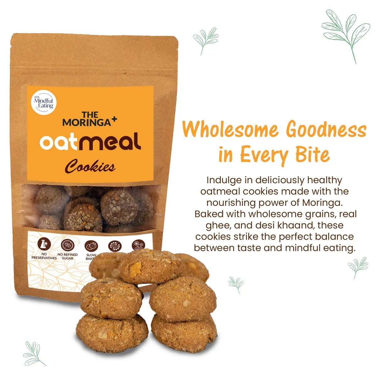 Moringa Oatmeal Cookies - 250 gm
