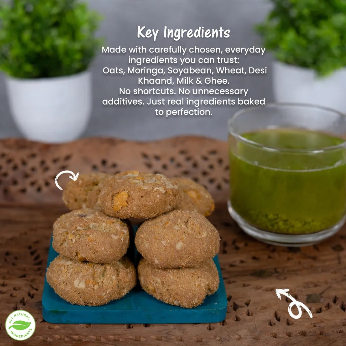 Moringa Oatmeal Cookies - 250 gm
