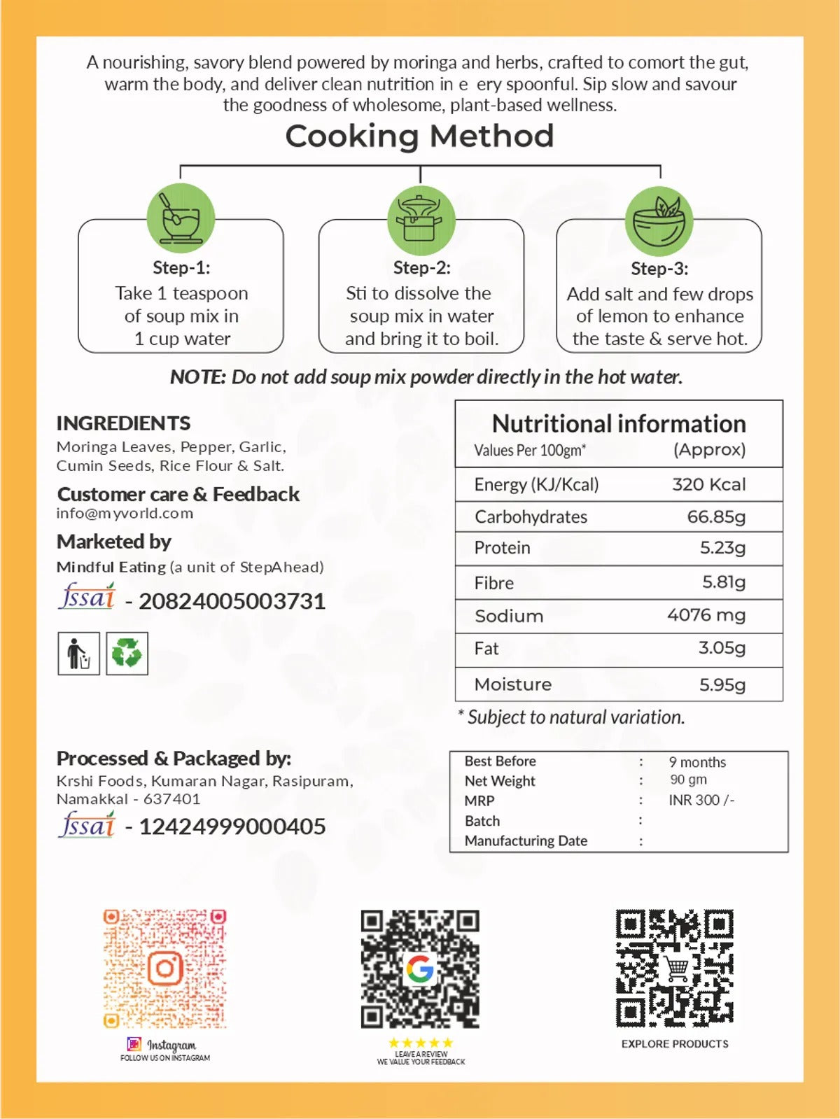 The Moringa+ Soup - 90gm